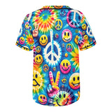 Harmony Rave Baseball Jersey in vibrant tie-dye with matching bucket hat, showcasing festival-ready style and comfort.
