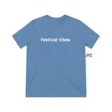 Unisex 'Festival Vibes' T-Shirt from Prism Raves, blending cotton, polyester, and rayon for ultimate comfort and style at EDM events.