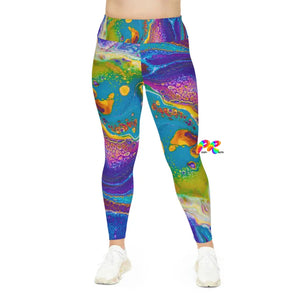 Fluid Palette Plus Size Leggings - Cosplay Moon