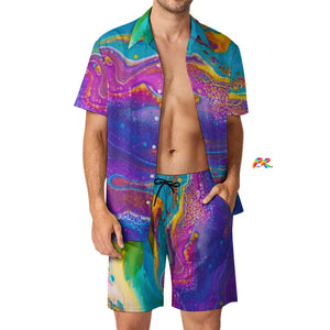 Fluidity Men's Matching Festival Shorts Set - Cosplay Moon