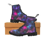 Men's Galaxy Lace-Up Canvas Boots, Doc Marten Style, Available in Multiple Sizes, Perfect for Rave and EDM Festivals - Prism Raves