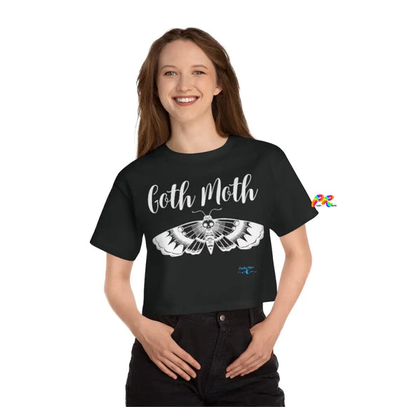 Goth Moth Champion Women's Heritage Cropped T-Shirt - Ashley's Cosplay Cache