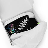 Holographic Mushrooms Women’s High Top Canvas Shoes - Cosplay Moon