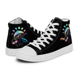 Holographic Mushrooms Women’s High Top Canvas Shoes - Cosplay Moon
