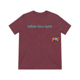 Prism Raves Infinite Rave Spirit unisex crew neck t-shirt, featuring short sleeves and a dynamic, colorful design that captures the endless energy of rave culture. Infinite Rave Spirit Unisex T-Shirt