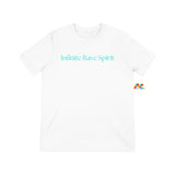 Prism Raves Infinite Rave Spirit unisex crew neck t-shirt, featuring short sleeves and a dynamic, colorful design that captures the endless energy of rave culture. Infinite Rave Spirit Unisex T-Shirt Solid White Triblend / Xs