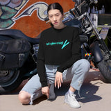 rave cropped flow artists sweatshirt, let's glow crazy, crew neck, long sleeves, xs to XL - cosplay moon