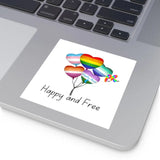 LGBTQ/Pride Flag Balloons Square Stickers, Indoor\Outdoor - Cosplay Moon