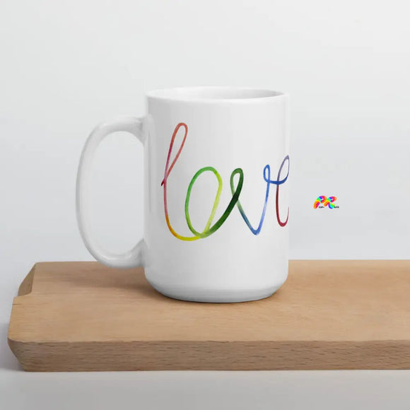 Love with a Heart White Glossy Mug - Ashley's Cosplay Cache