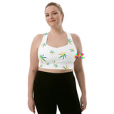 Marijuana Leaves Longline sports bra - Cosplay Moon