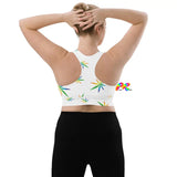 Marijuana Leaves Longline sports bra - Cosplay Moon