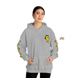 melting smiley face with headphones, melting beats hoodie, small to 5XL, edm, rave, festival hoodie - Cosplay moon