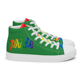 High Top, Canvas, Converse-style, Men’s, Green, Pride Shoes, LGBTQ - Cosplay Moon