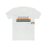 Men's Pride w Rainbow Lines Cotton Crew Tee - Cosplay Moon