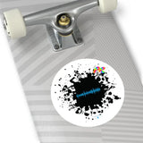 Music Note Splatter Round Stickers, Indoor\Outdoor - Ashley's Cosplay Cache