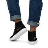 Music Notes Men's Canvas High Top Sneakers - Ashley's Cosplay Cache