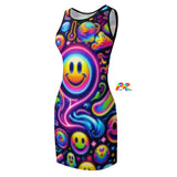 Prism Raves' Neon Drip Tank Rave Dress, available in various sizes. This dress features a vibrant neon drip design, perfect for rave and festival wear. Made with comfortable, lightweight fabric for all-day wear, it's an ideal addition to any rave enthusiast's wardrobe."  For more details and to view size options, check out the product on Prism Raves' website 