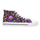 Neon Drip Women’s Rave High Top Canvas Sneakers Shoes