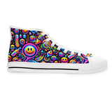 Neon Drip Women’s Rave High Top Canvas Sneakers Shoes