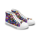 Neon Drip Women’s Rave High Top Canvas Sneakers Us 5.5 / White Sole Shoes
