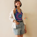 Neon Mandala Crop Top - Cosplay Moon