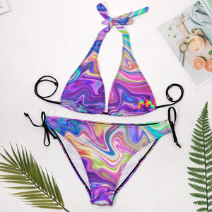 Neon Waves Plus Size Rave Bikini - Cosplay Moon