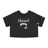 Obsessed Vampire Teeth Champion Women's Heritage Cropped T-Shirt - Ashley's Cosplay Cache