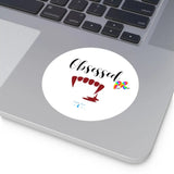 Obsessed Vampire Round Vinyl Stickers - Ashley's Cosplay Cache