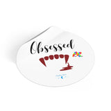 Obsessed Vampire Round Vinyl Stickers - Ashley's Cosplay Cache