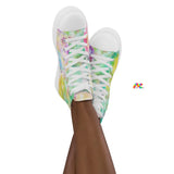 Pastel Tie Dye Women's High Top Canvas Shoes - Cosplay Moon