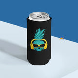 Pineapple with Headphones Slim Can Cooler - Ashley's Cosplay Cache