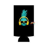 Pineapple with Headphones Slim Can Cooler - Ashley's Cosplay Cache
