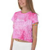 Pink Rock Goth Moth Crop Tee - Cosplay Moon