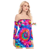 Plur Smiles Rave Dress With Arm Sleeves Lace-Up