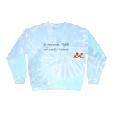 tie dye sweatshirt, rave funny t-shirts, plus sizes, small to 3XL, unisex - PLUR sweatshirt