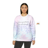 tie dye sweatshirt, rave funny t-shirts, plus sizes, small to 3XL, unisex - PLUR sweatshirt