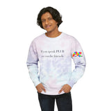 tie dye sweatshirt, rave funny t-shirts, plus sizes, small to 3XL, unisex - PLUR sweatshirt