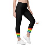 Pride Ankle Flag Leggings with Pockets - Cosplay Moon