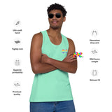 Rainbow Daisy Sunglasses Men’s Premium Tank Top - Ashley's Cosplay Cache