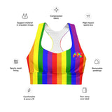 Pride Stripes Longline Sports Bra - Cosplay Moon