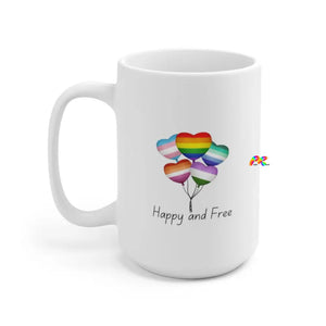 Pride/LGBTQ Balloon Flags Ceramic Mug 15oz - Cosplay Moon