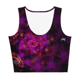 Purple Abstract Festival Crop Top - Cosplay Moon