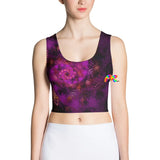 Purple Abstract Festival Crop Top - Cosplay Moon