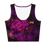 Purple Abstract Festival Crop Top - Cosplay Moon