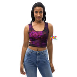 Purple Abstract Festival Crop Top - Cosplay Moon