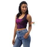 Purple Abstract Festival Crop Top - Cosplay Moon