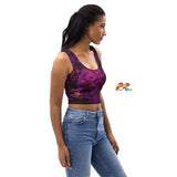 Purple Abstract Festival Crop Top - Cosplay Moon