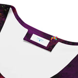 Purple Abstract Festival Crop Top - Cosplay Moon