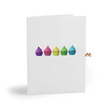 Rainbow Cupcake Birthday Cards - Cosplay Moon