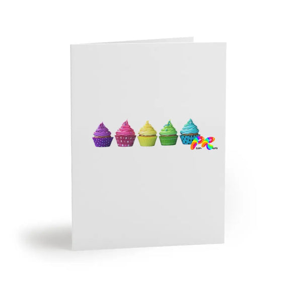 Let's Celebrate You Cupcake Rainbow Greeting cards (8, 16, and 24 pcs) - Ashley's Cosplay Cache